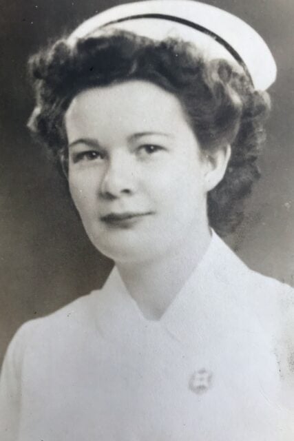 A photo of a graduating nurse in the early 20th century.