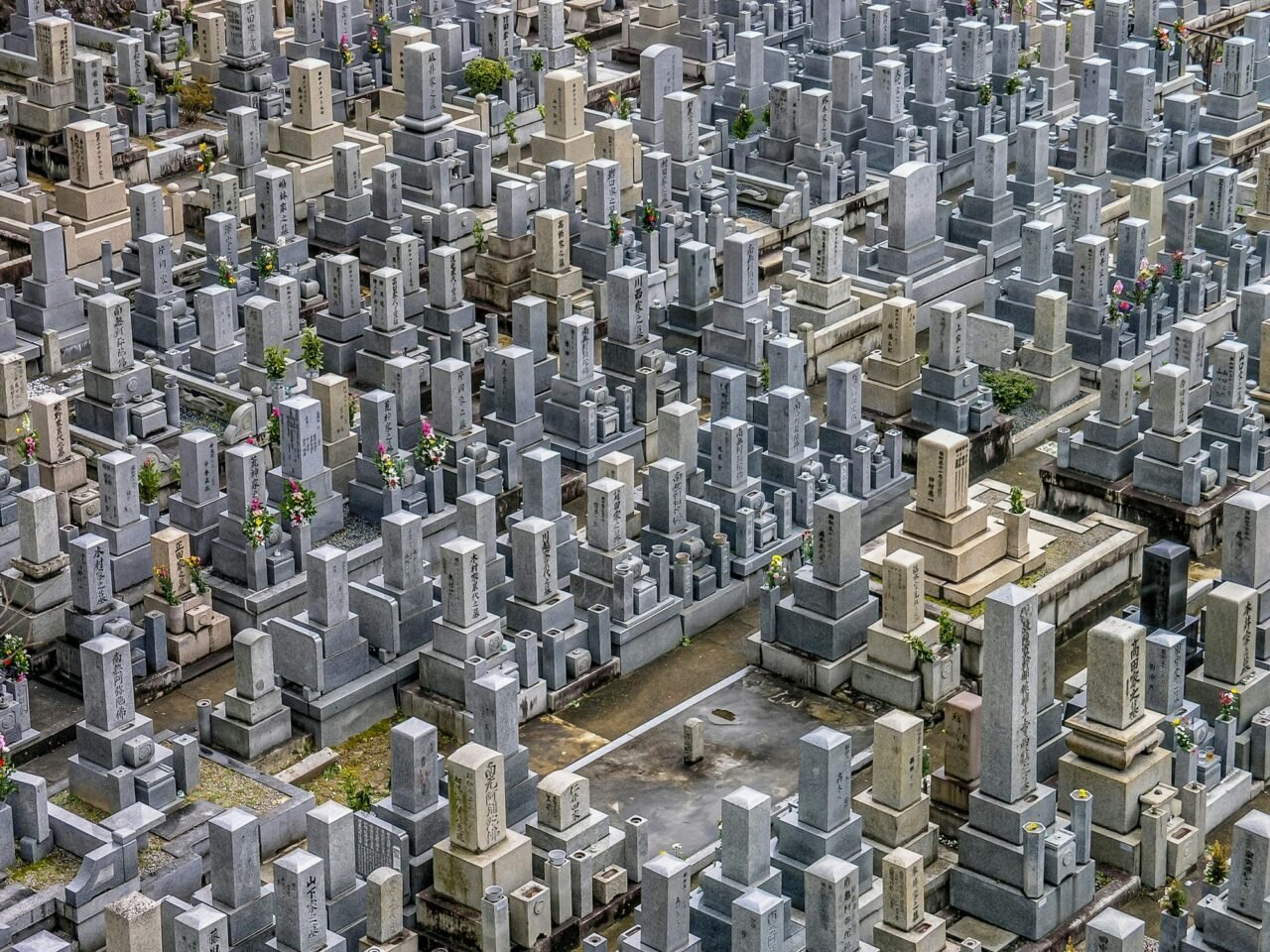 Cemetery in Kyoto, Japan